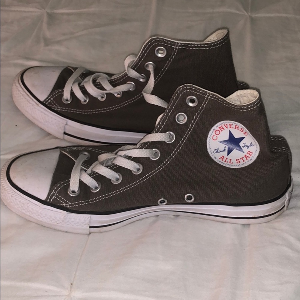 grey high top converse